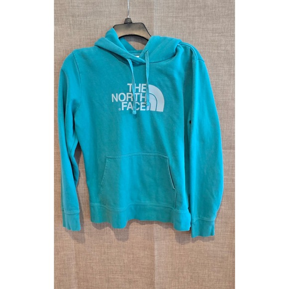 The North Face Tops - The North Face Womens Teal Blue Logo Pullover Hoodie Sweatshirt Size Large